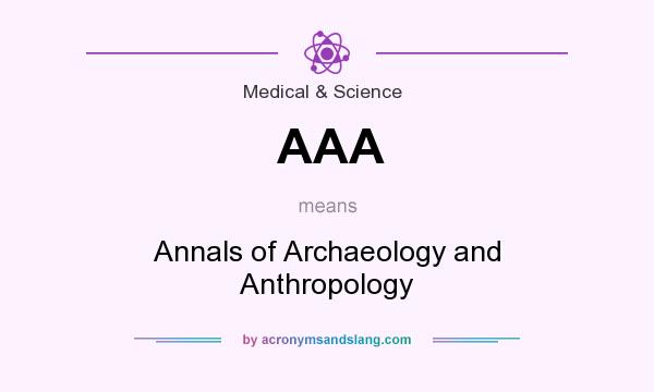 What does AAA mean? It stands for Annals of Archaeology and Anthropology