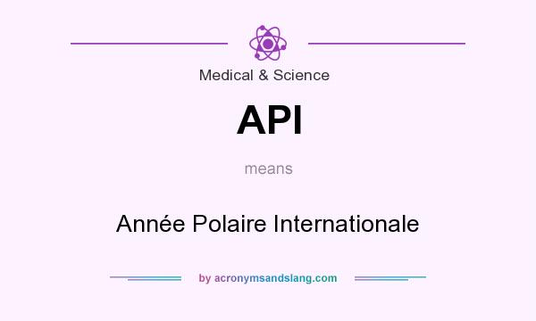 What does API mean? It stands for Année Polaire Internationale