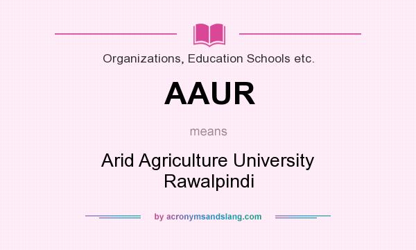 What does AAUR mean? It stands for Arid Agriculture University Rawalpindi