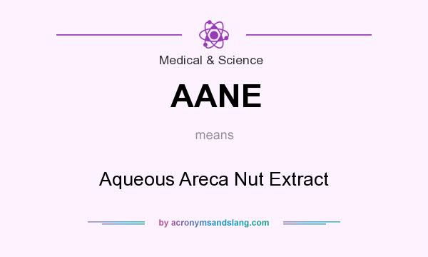 What does AANE mean? It stands for Aqueous Areca Nut Extract