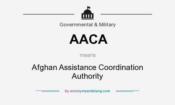What does AACA mean? It stands for Afghan Assistance Coordination Authority