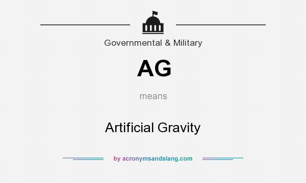 What does AG mean? It stands for Artificial Gravity