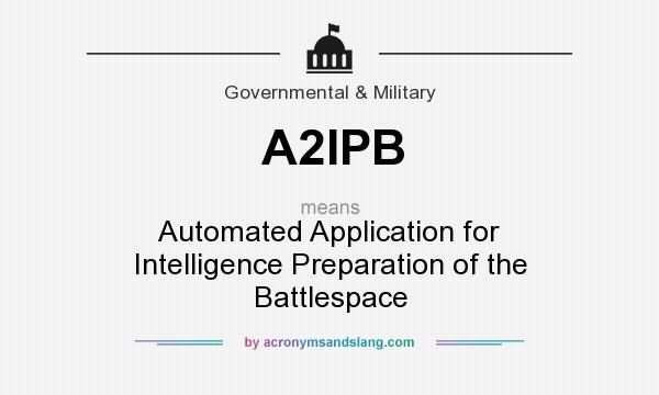 What does A2IPB mean? It stands for Automated Application for Intelligence Preparation of the Battlespace