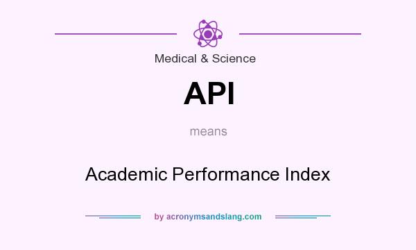 What does API mean? It stands for Academic Performance Index