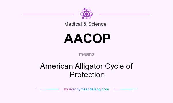 What does AACOP mean? It stands for American Alligator Cycle of Protection