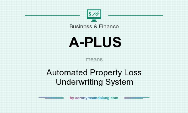 What does A-PLUS mean? It stands for Automated Property Loss Underwriting System