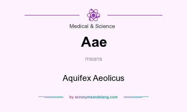 What does Aae mean? It stands for Aquifex Aeolicus