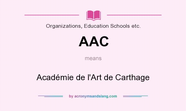 What does AAC mean? It stands for Académie de l`Art de Carthage