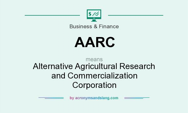 What does AARC mean? It stands for Alternative Agricultural Research and Commercialization Corporation