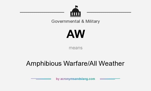 What does AW mean? It stands for Amphibious Warfare/All Weather