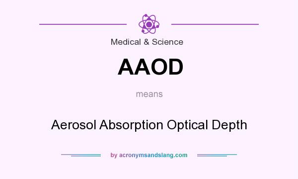 What does AAOD mean? It stands for Aerosol Absorption Optical Depth