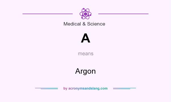 What does A mean? It stands for Argon