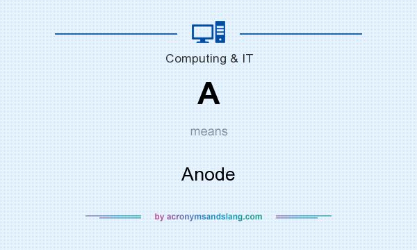 What does A mean? It stands for Anode