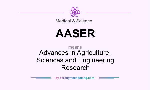 What does AASER mean? It stands for Advances in Agriculture, Sciences and Engineering Research
