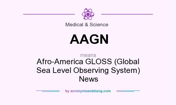 What does AAGN mean? It stands for Afro-America GLOSS (Global Sea Level Observing System) News