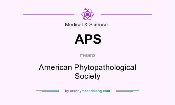 What does APS mean? It stands for American Phytopathological Society