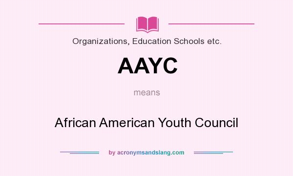 What does AAYC mean? It stands for African American Youth Council
