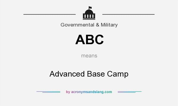 What does ABC mean? It stands for Advanced Base Camp