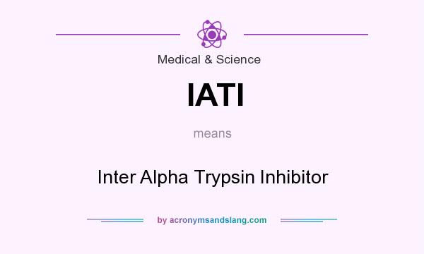 What does IATI mean? It stands for Inter Alpha Trypsin Inhibitor