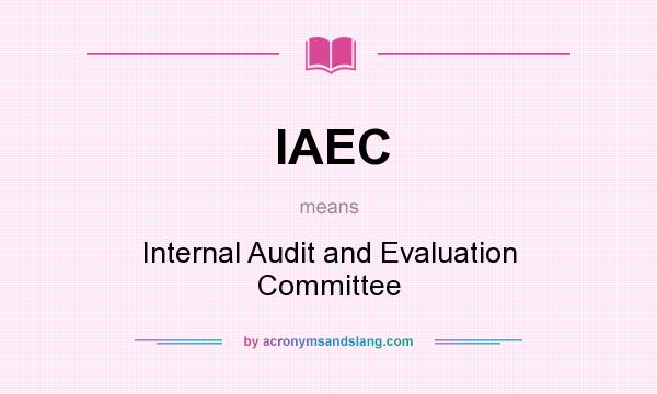 What does IAEC mean? It stands for Internal Audit and Evaluation Committee