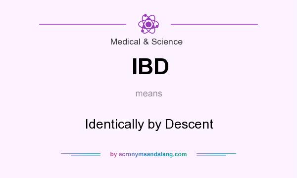 What does IBD mean? It stands for Identically by Descent