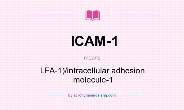 What does ICAM-1 mean? It stands for LFA-1)/intracellular adhesion molecule-1