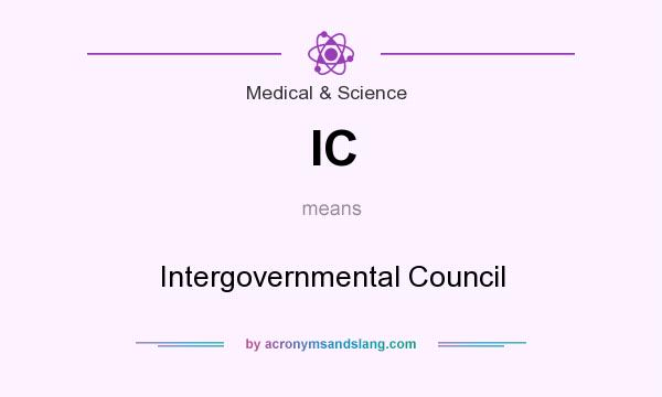 What does IC mean? It stands for Intergovernmental Council