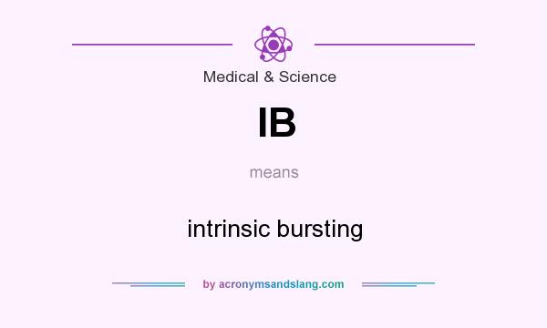 What does IB mean? It stands for intrinsic bursting