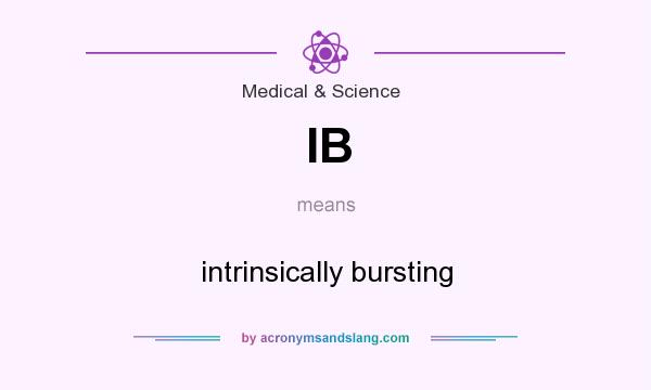 What does IB mean? It stands for intrinsically bursting