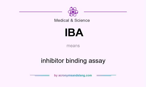 What does IBA mean? It stands for inhibitor binding assay