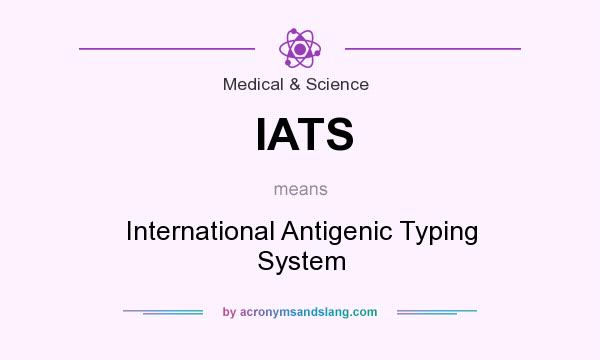 What does IATS mean? It stands for International Antigenic Typing System