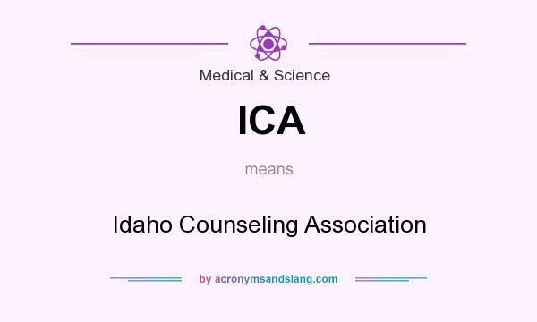 What does ICA mean? It stands for Idaho Counseling Association