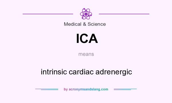 What does ICA mean? It stands for intrinsic cardiac adrenergic