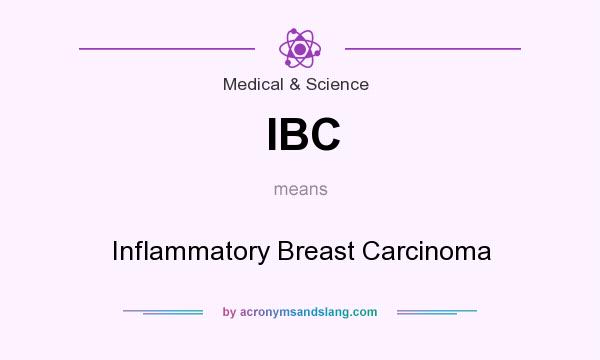 What does IBC mean? It stands for Inflammatory Breast Carcinoma