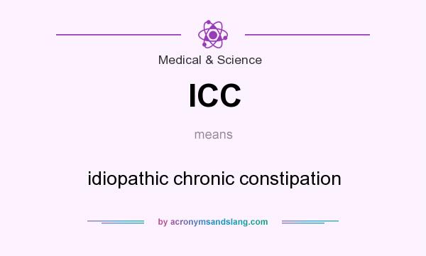 What does ICC mean? It stands for idiopathic chronic constipation