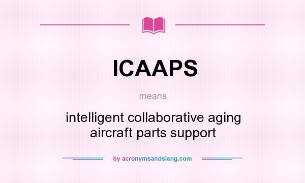 What does ICAAPS mean? It stands for intelligent collaborative aging aircraft parts support