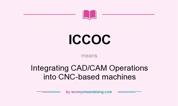 What does ICCOC mean? It stands for Integrating CAD/CAM Operations into CNC-based machines
