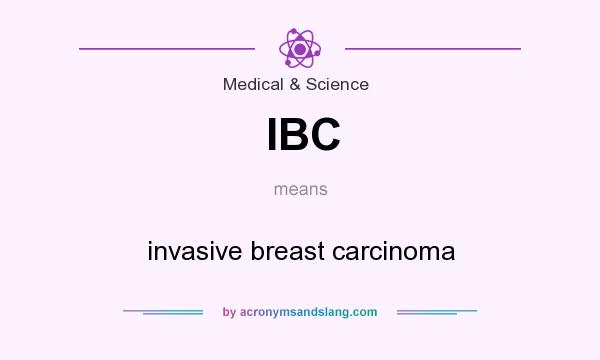 What does IBC mean? It stands for invasive breast carcinoma