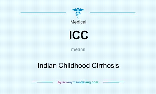 What does ICC mean? It stands for Indian Childhood Cirrhosis