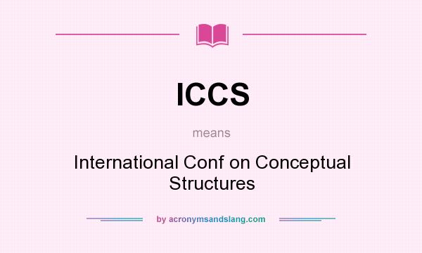 What does ICCS mean? It stands for International Conf on Conceptual Structures