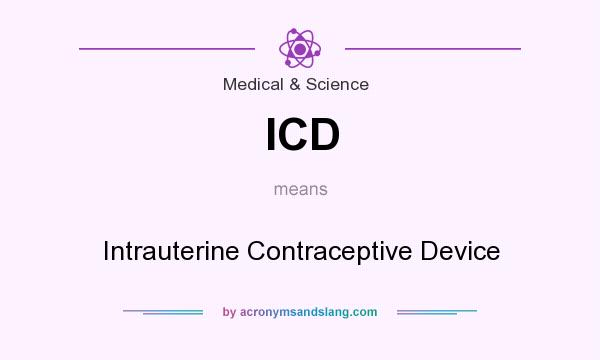 What does ICD mean? It stands for Intrauterine Contraceptive Device