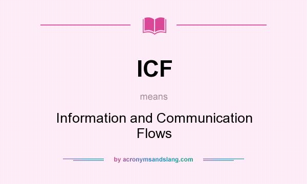 What does ICF mean? It stands for Information and Communication Flows