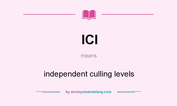 What does ICl mean? It stands for independent culling levels