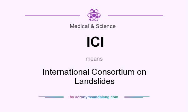 What does ICl mean? It stands for International Consortium on Landslides