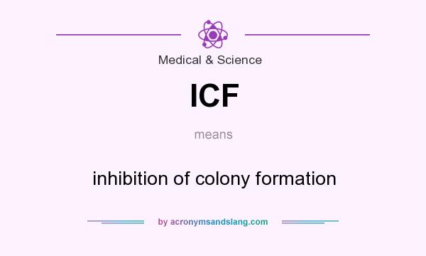 What does ICF mean? It stands for inhibition of colony formation