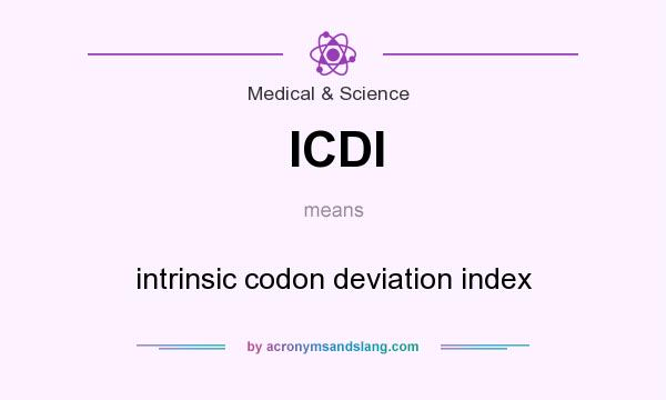 What does ICDI mean? It stands for intrinsic codon deviation index