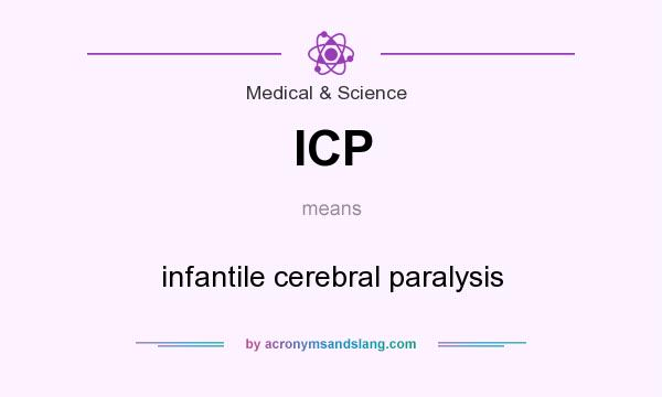 What does ICP mean? It stands for infantile cerebral paralysis