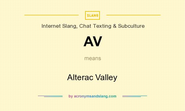 What does AV mean? It stands for Alterac Valley