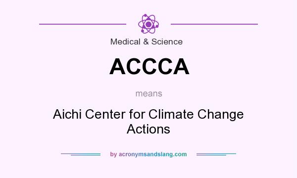 What does ACCCA mean? It stands for Aichi Center for Climate Change Actions