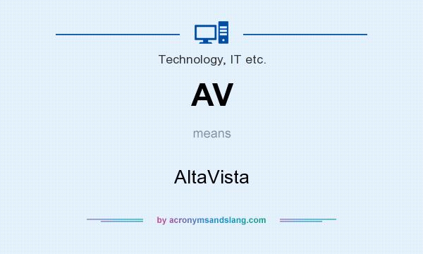What does AV mean? It stands for AltaVista